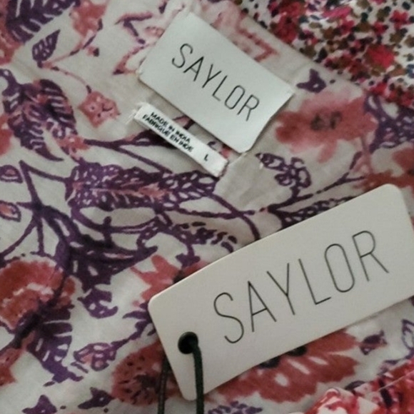 Saylor LACI FLORAL MINI DRESS IN MULTI Pink Combo - Picture 5 of 6